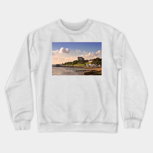 Three Shells Beach Southend on Sea Essex Crewneck Sweatshirt by AndyEvansPhotos